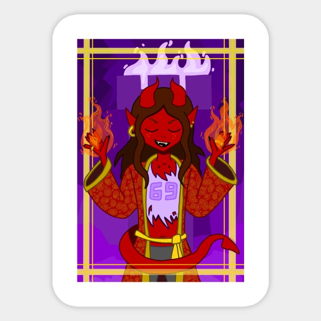 Mavrus Tarot Card Sticker by Giraffengoggles